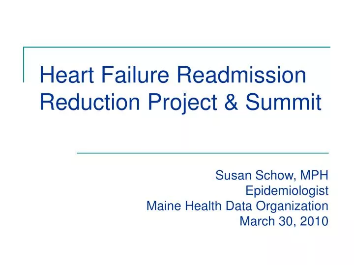 heart failure readmission reduction project summit