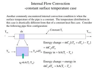 Internal Flow Convection -constant surface temperature case