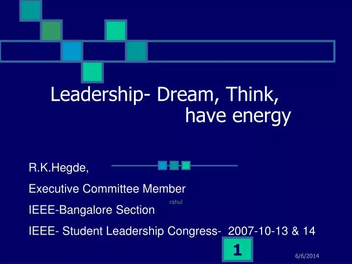 leadership dream think have energy