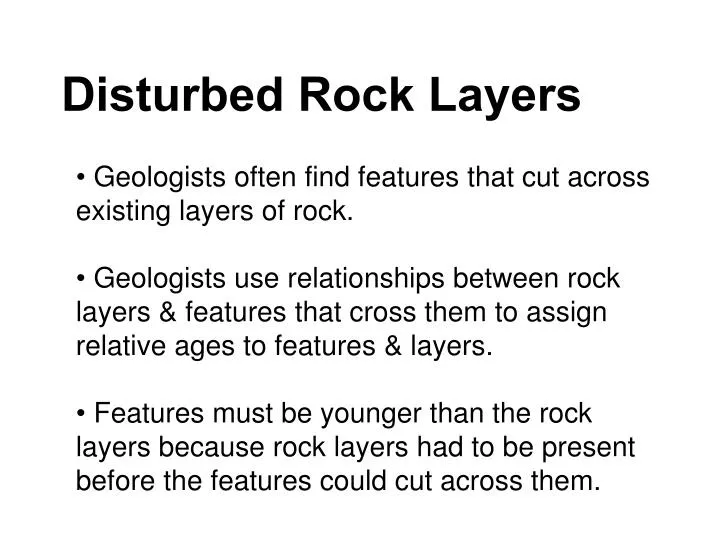 disturbed rock layers