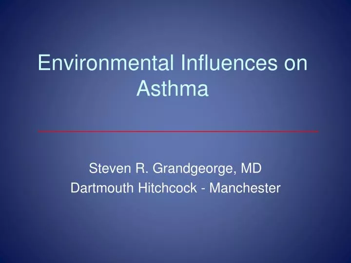 environmental influences on asthma