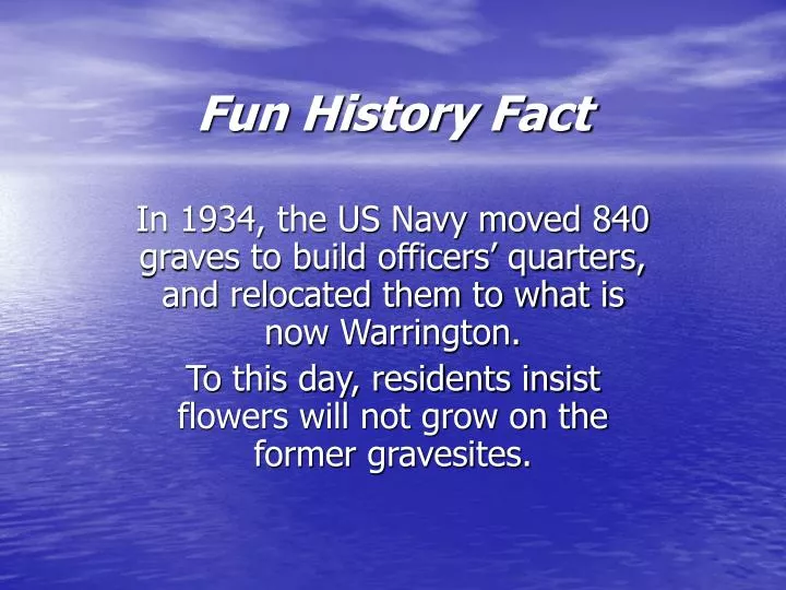 fun history fact