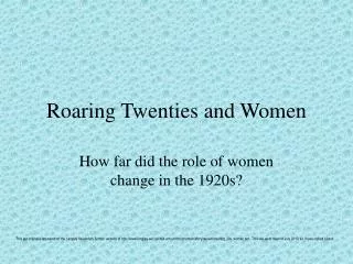 Roaring Twenties and Women