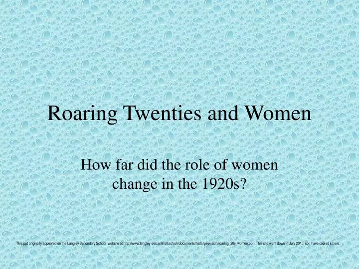 roaring twenties and women