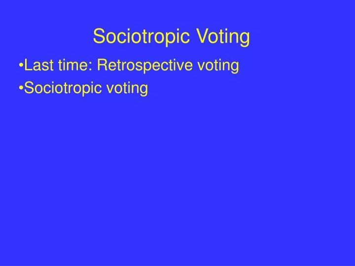 sociotropic voting