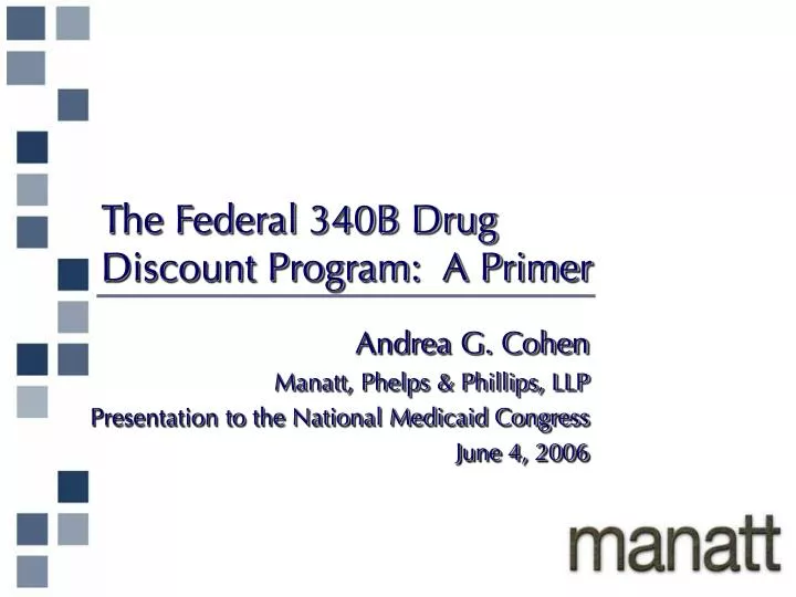 the federal 340b drug discount program a primer