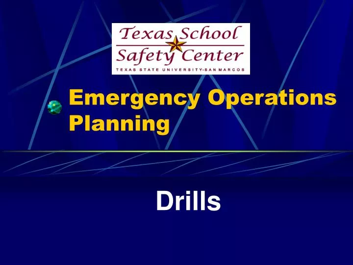 emergency operations planning