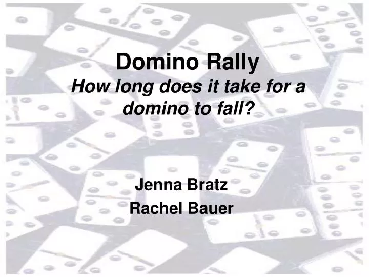 domino rally how long does it take for a domino to fall