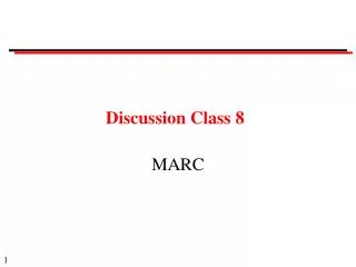Discussion Class 8