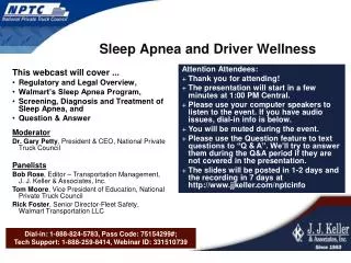 Sleep Apnea and Driver Wellness