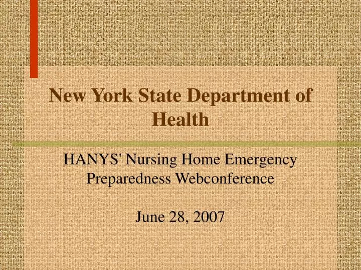 new york state department of health
