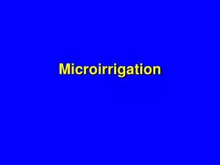 Microirrigation