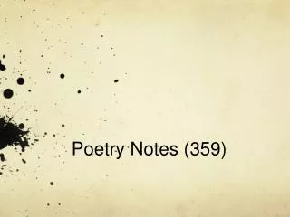 Poetry Notes (359)