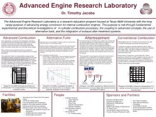 Advanced Engine Research Laboratory Dr. Timothy Jacobs