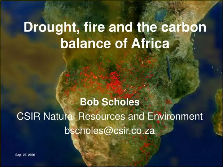 drought fire and the carbon balance of africa
