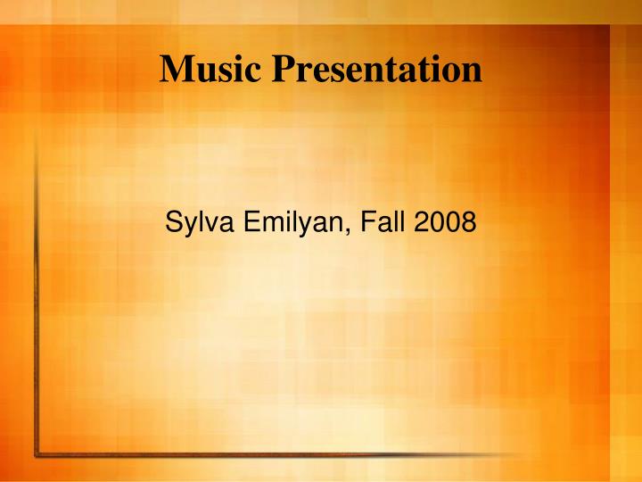 music presentation