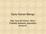 Early Human Beings - slide 1