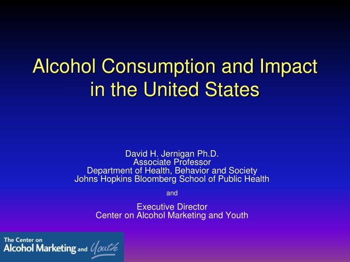 alcohol consumption and impact in the united states