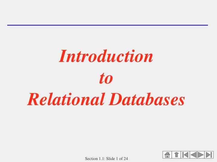 introduction to relational databases