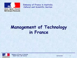 Management of Technology in France