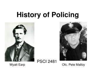 History of Policing