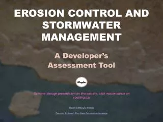 EROSION CONTROL AND STORMWATER MANAGEMENT