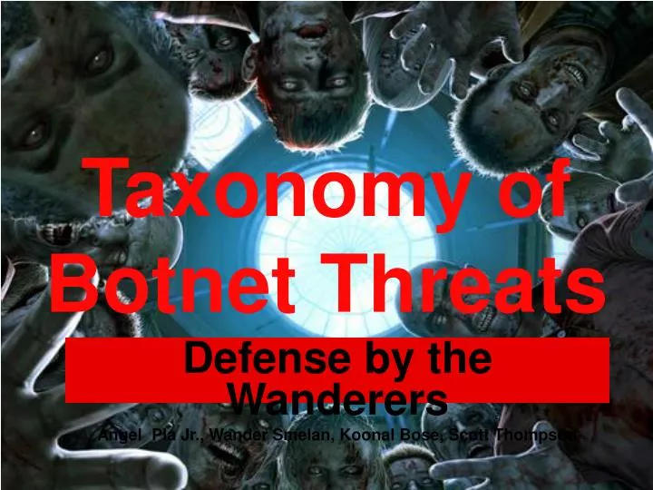 taxonomy of botnet threats