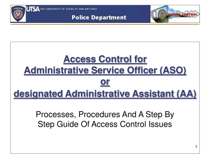 access control for administrative service officer aso or designated administrative assistant aa