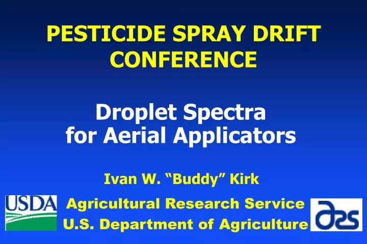 droplet spectra for aerial applicators