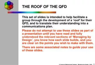 THE ROOF OF THE QFD