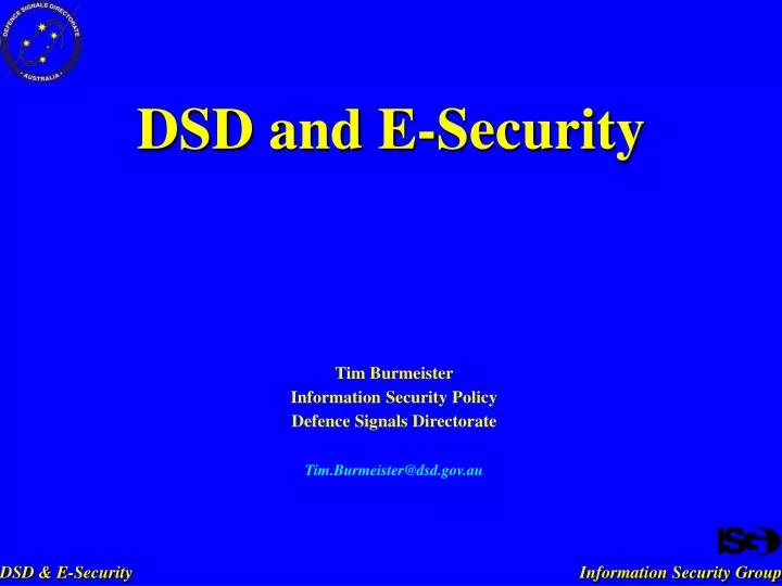 dsd and e security