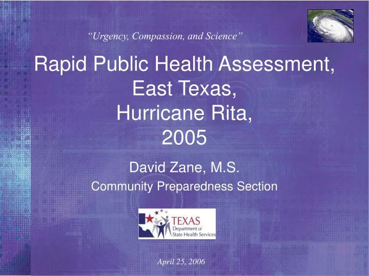 rapid public health assessment east texas hurricane rita 2005
