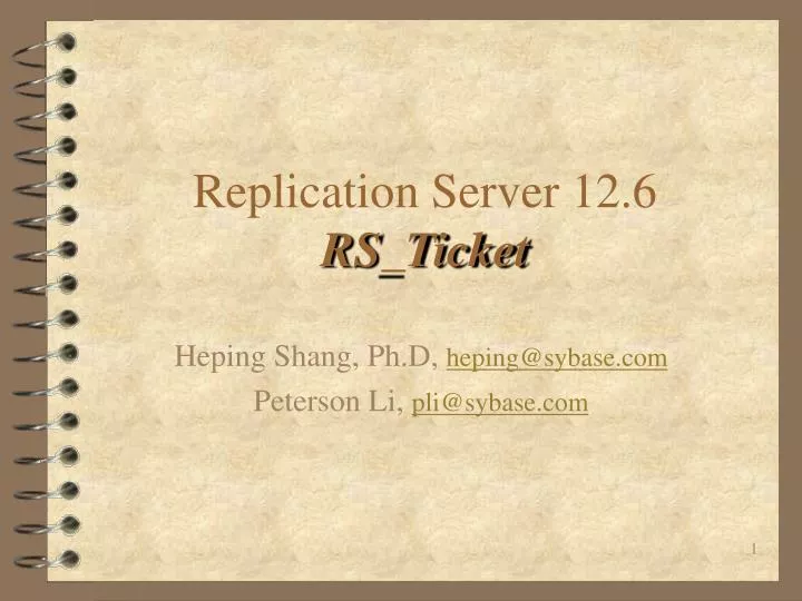 replication server 12 6 rs ticket
