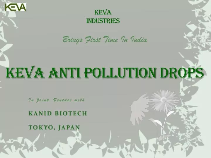 keva anti pollution drops