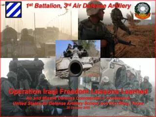 1 st Battalion, 3 rd Air Defense Artillery