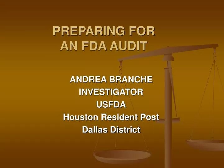 preparing for an fda audit