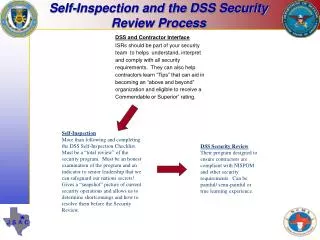 Self-Inspection and the DSS Security Review Process