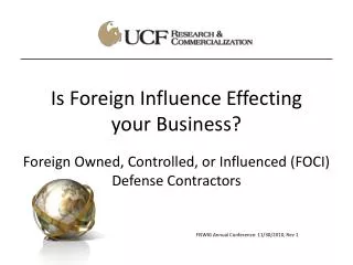 Is Foreign Influence Effecting your Business?