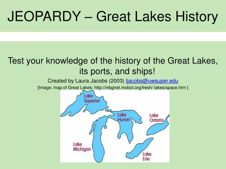 jeopardy great lakes history