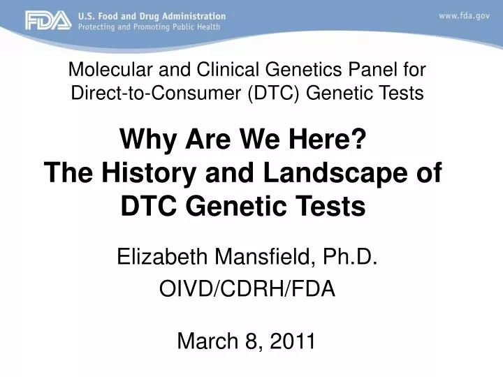 why are we here the history and landscape of dtc genetic tests