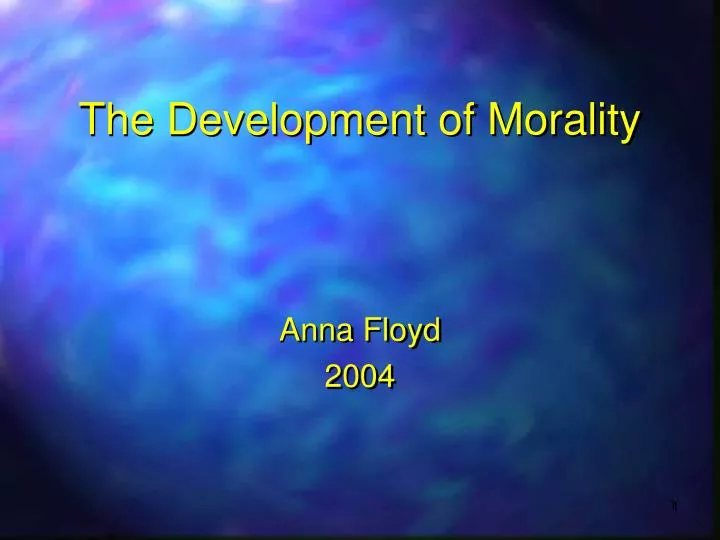 the development of morality