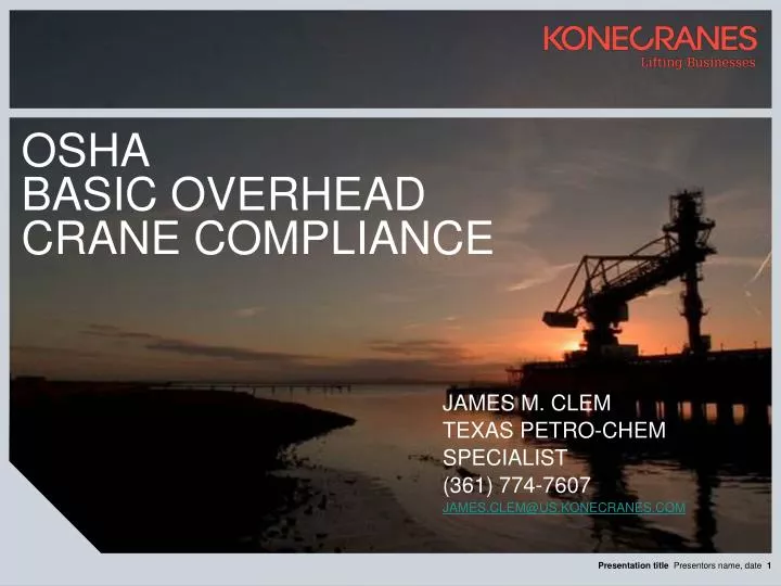 osha basic overhead crane compliance