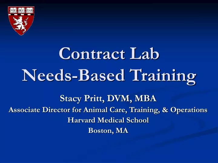 contract lab needs based training
