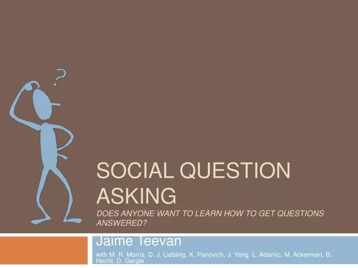 social question asking does anyone want to learn how to get questions answered