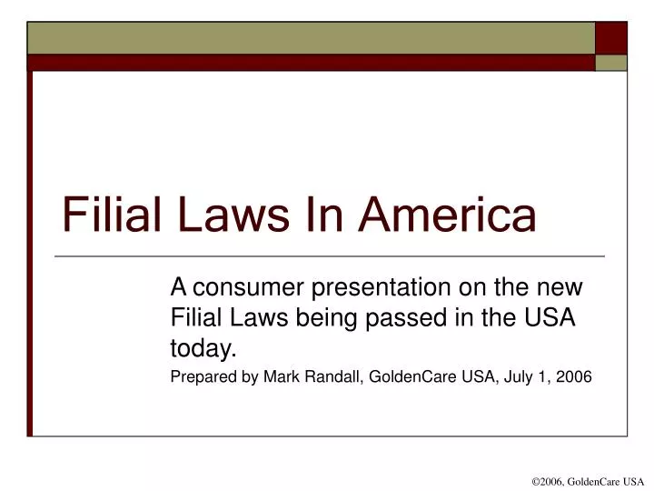 filial laws in america