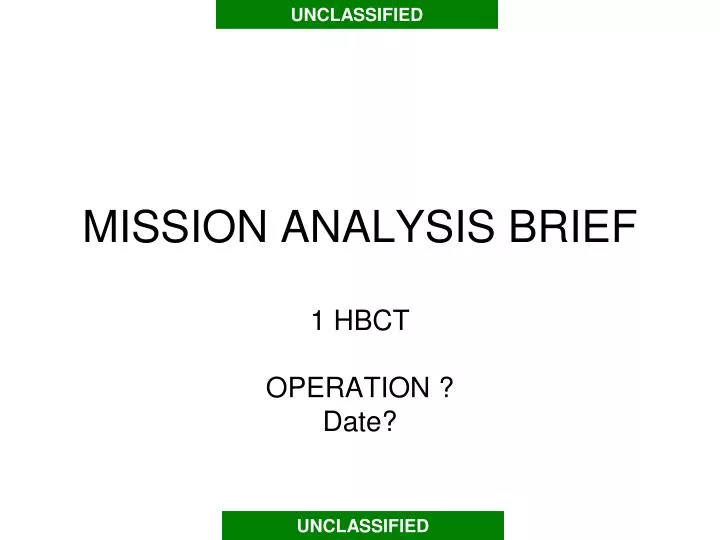 mission analysis brief