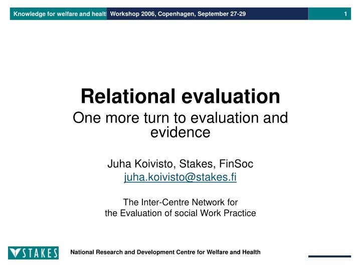 relational evaluation