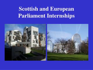 Scottish and European Parliament Internships