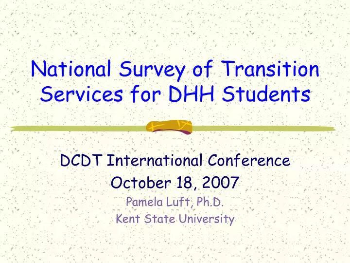 national survey of transition services for dhh students
