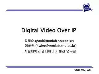 Digital Video Over IP